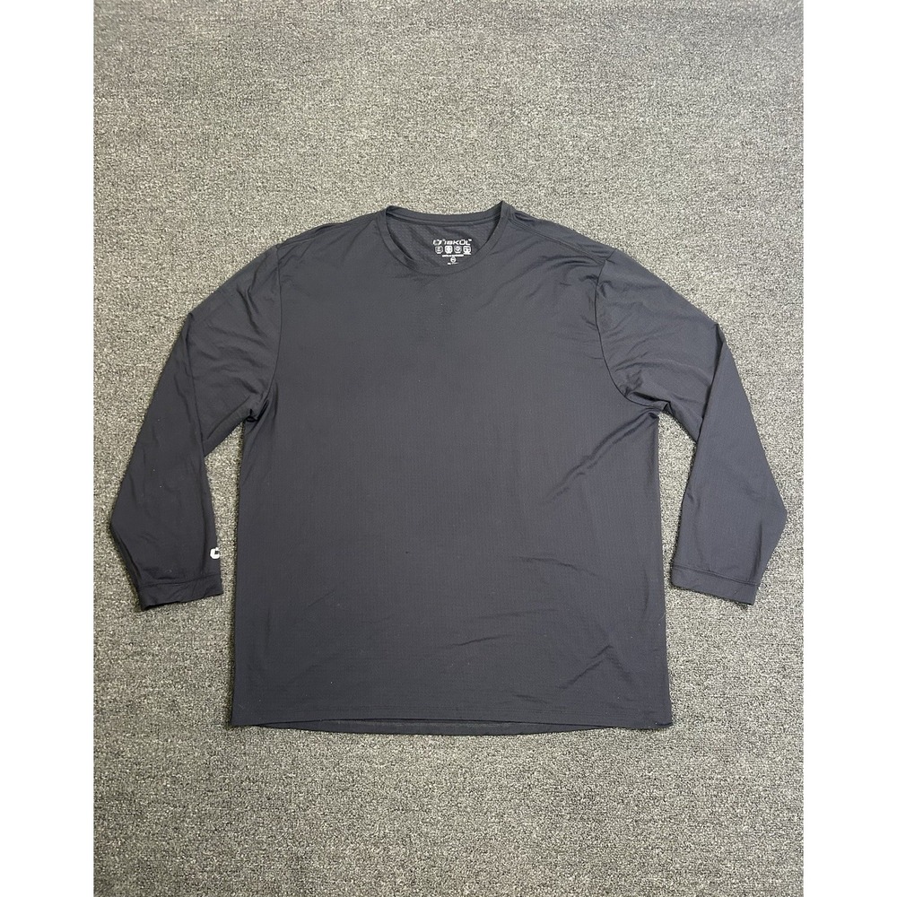 Ibkul Long Sleeve Performance Quickdry Shirt Black Mens Size 2XL UPF 50+ Golf